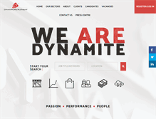 Tablet Screenshot of dynamiterecruitment.com
